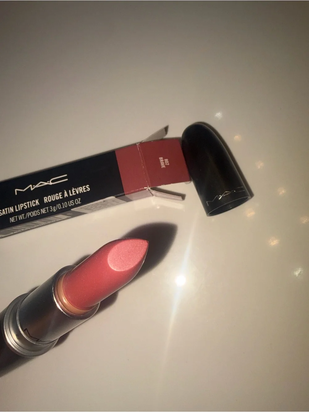 Brand New MAC Cosmetics Satin Lipstick in shade Brave